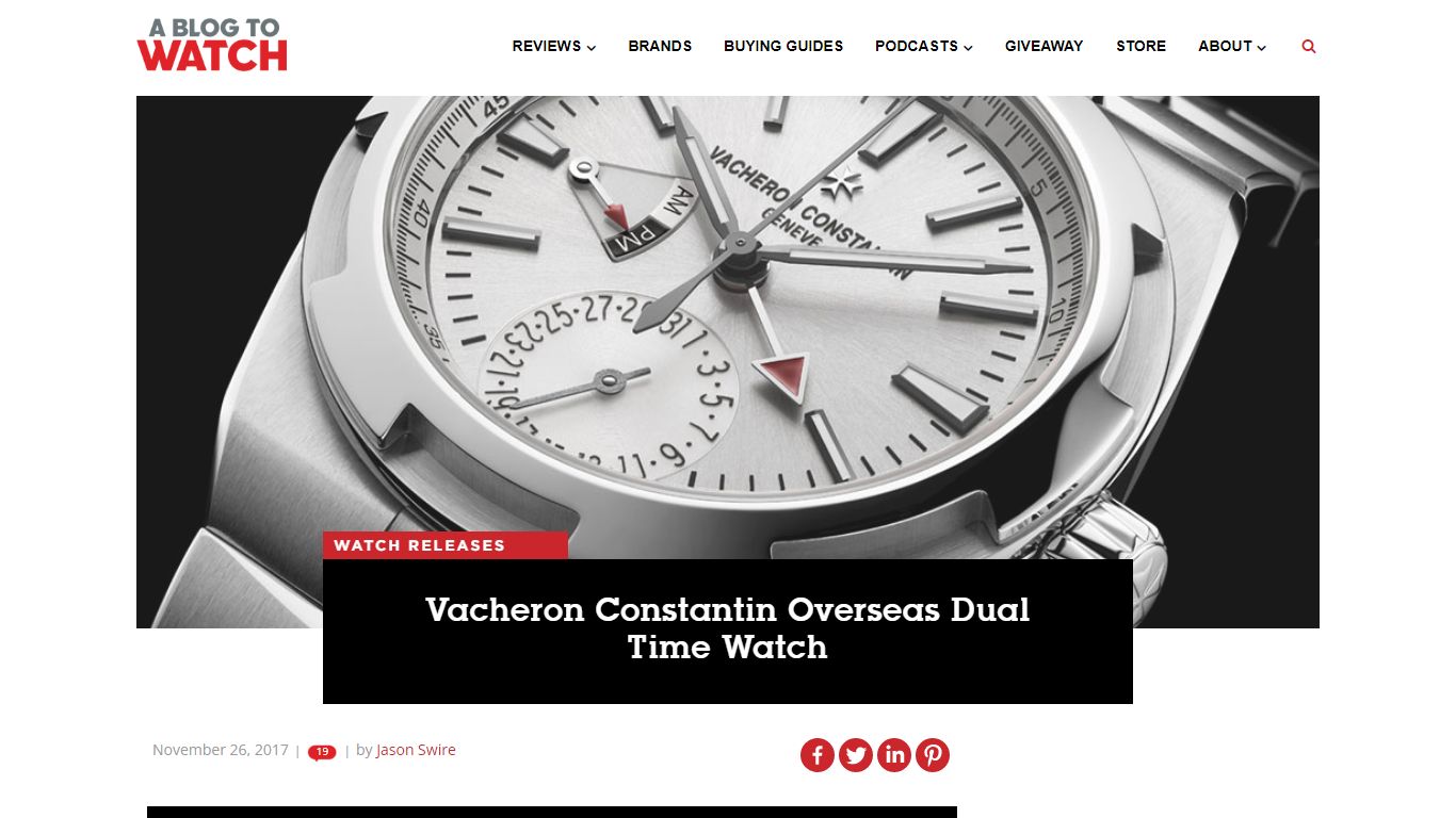 Vacheron Constantin Overseas Dual Time Watch | aBlogtoWatch