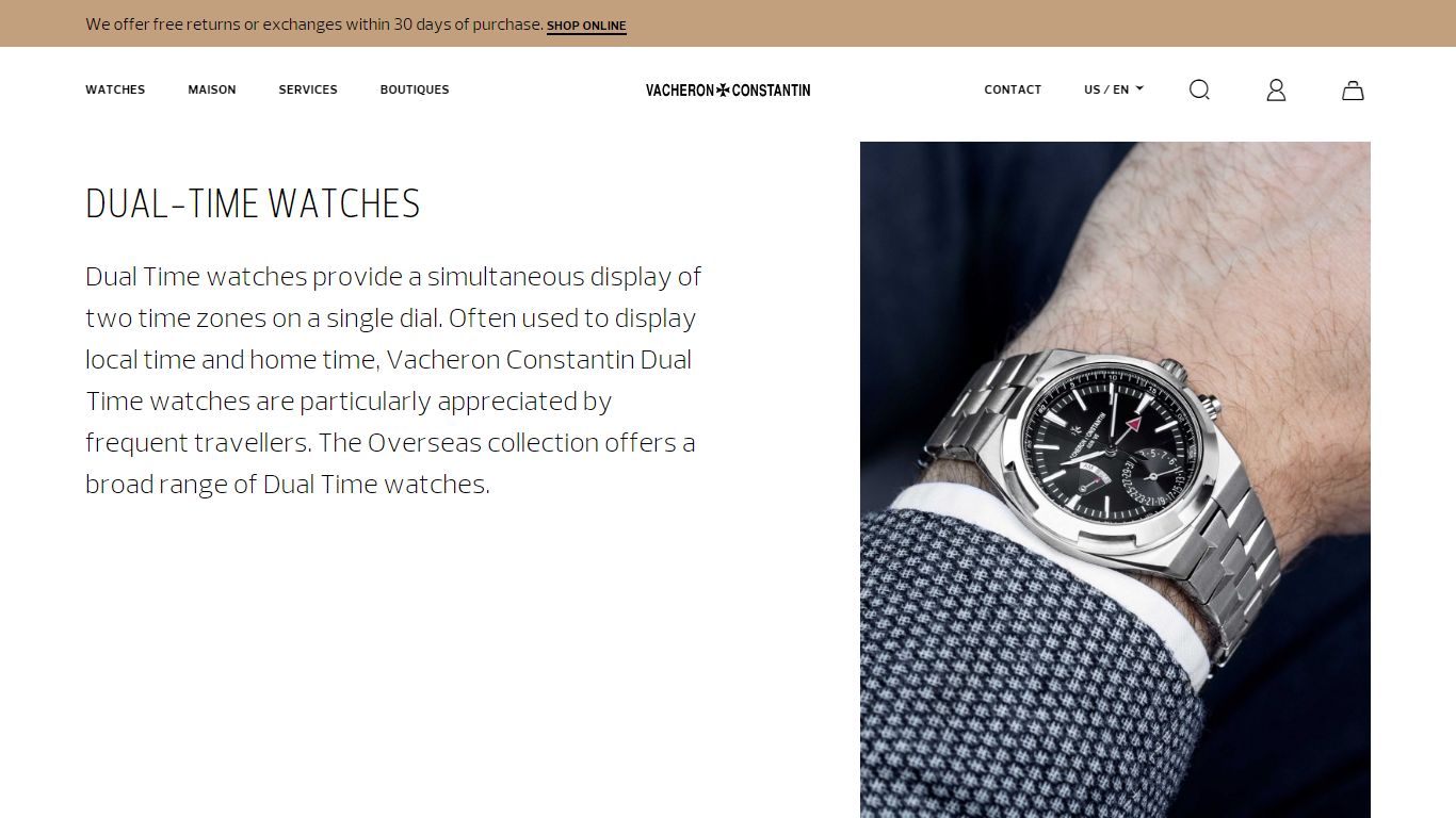 Dual Time Zone Watches | Vacheron Constantin